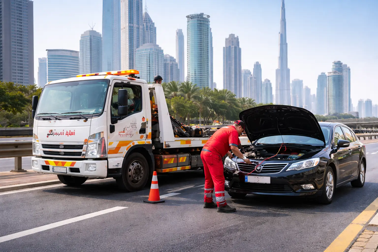 خدمة سحب ونقل المركبات في دبي بسرعة